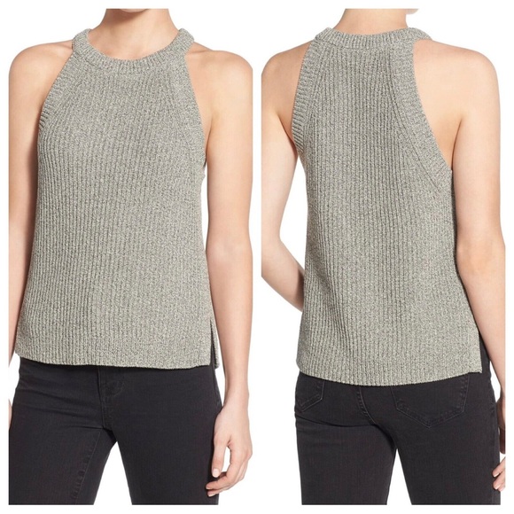 Madewell - Valley Sweater Cutaway Tank Top Gray - Picture 1 of 5